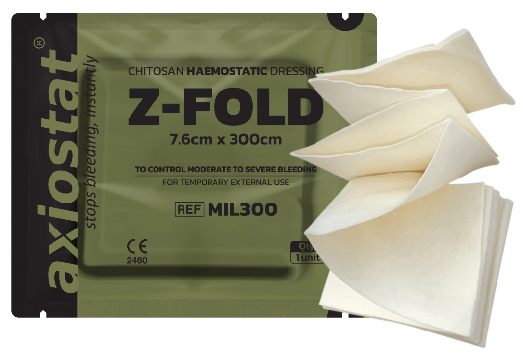 Axiostat hemostatic gauze products for military bleeding control
